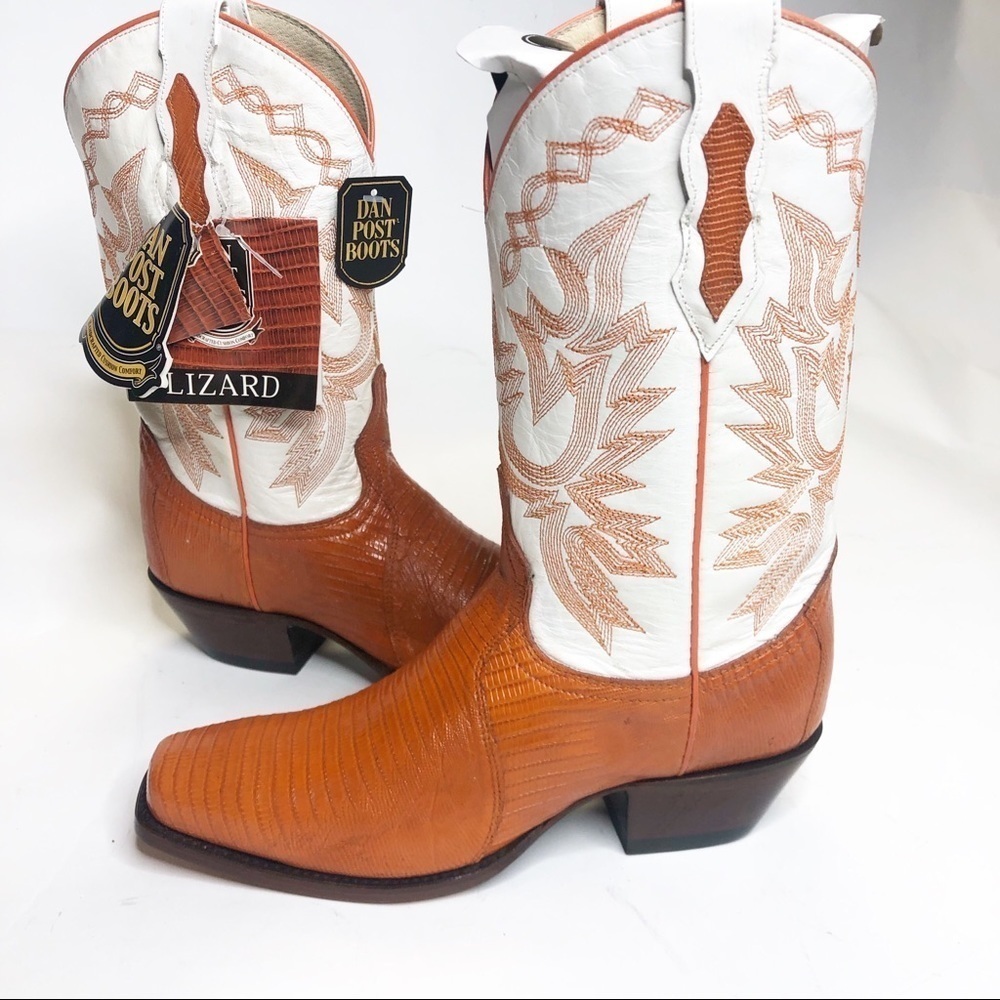 Dan Post | Square-Toe Teju Lizard Western Boots - Picture 2 of 6